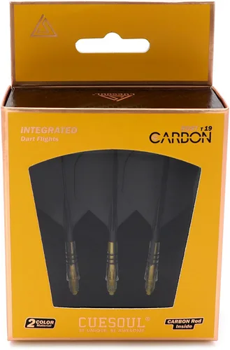 Vista 5 de CUESOUL ROST T19 - Eje de dardos integrado de carbono y forma estándar de vuelo, juego de 3