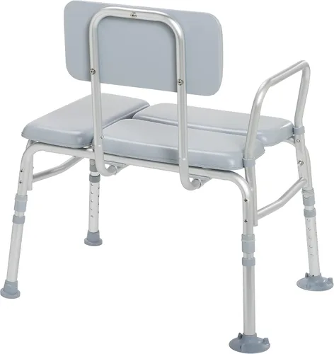 Vista 3 de Drive Medical 12005KD-1 Silla acolchada para ducha, color gris