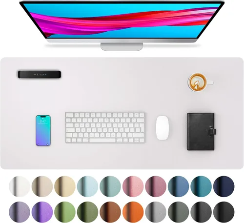Vista 125 de Aothia - Protector de escritorio de cuero sintético grande, base antideslizante para mouse y superficie para escribir, impermeable, fácil de Agua