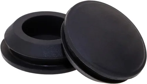 Vista 6 de ONLYKXY 5 piezas de silicona negra redonda tipo cierre a presión para muebles, tapones para orificios de muebles, tapa protectora (0.315 in)