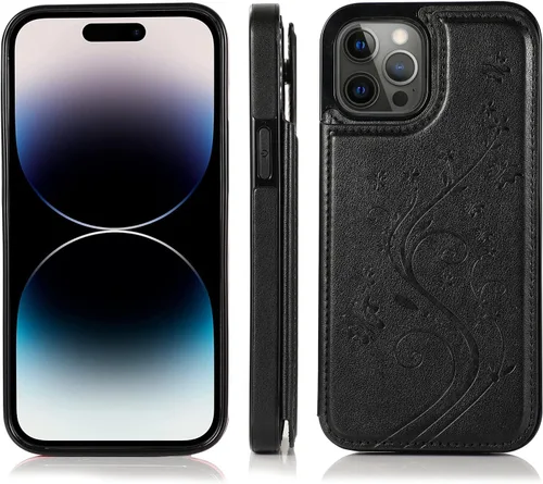 Vista 3 de Asuwish Funda compatible con iPhone 15 Pro de 6.1 pulgadas con protector de pantalla de vidrio templado, tarjetero; soporte para tarjeteros; funda