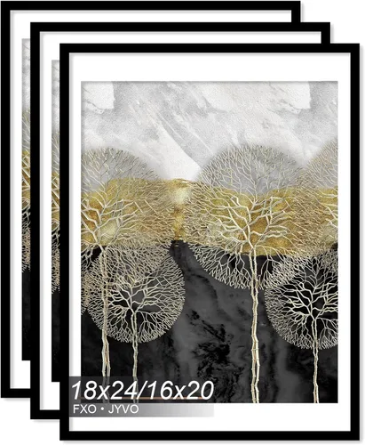 Vista 57 de Fxojyvo Marco de Fotos de 4x6, Muestra Foto de 3.5x5 con Paspartú o 4 x 6 Sin Paspartú, Liviano y de Alta Transparencia Marco de 4 por 6 para Pared