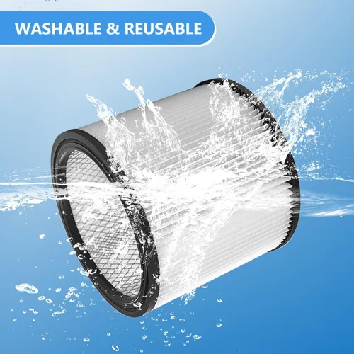 Vista 4 de Filtro de repuesto para Shop Vac 90304 90350 90333, bolsas de vacío para aspiradora Shop Vac de 5 a 8 galones, filtro de funda de espuma 90585