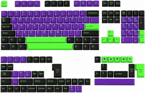 Vista 38 de Fogruaden Juego de teclas PBT, teclas personalizadas de perfil cereza para teclas de teclado mecánico (9009)