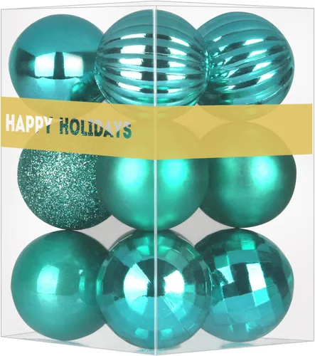 Vista 170 de Esferas pequeñas de Navidad de bronce y dorado de 1.6 pulgadas, adornos para decoración de árbol de Navidad, bolas colgantes inastillables