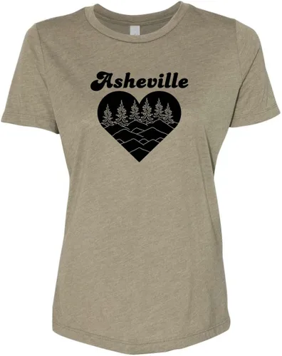 Vista 47 de Cute Women's Screen Printed Crew Neck Tee, Shirts With Sayings, Dusty Blue or Olive