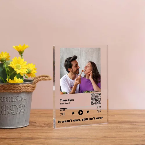 Vista 10 de Placa de música personalizada, cubierta de álbum de canción personalizada, marco de fotos personalizado, arte de vidrio, regalo de fotos, regalo