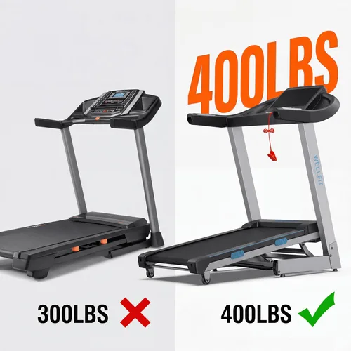 Vista 5 de Cintas de correr con inclinación automática para casa, correr en subida, grado comercial resistente, 4.0HP capacidad de peso de 400+lb, cintas