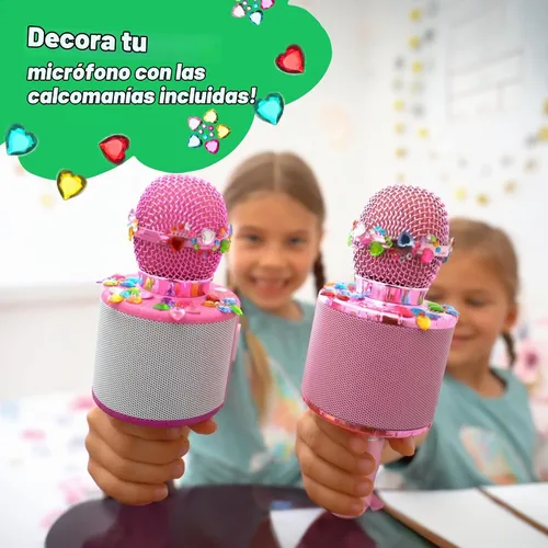 Vista 4 de Move2Play, Micrófono de karaoke para niños, regalo de cumpleaños para niños, juguete para niñas de 3, 4, 5, 6 años en adelante, niños y niños Azul