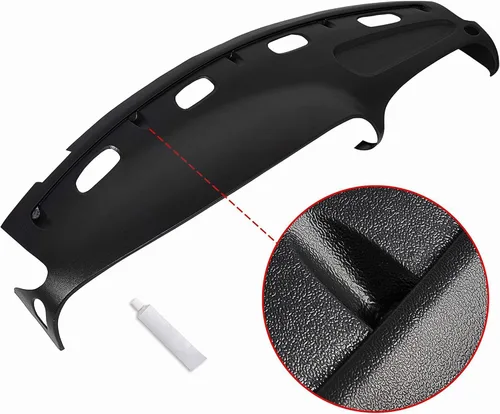 Vista 9 de ECOTRIC Cubierta de Tablero Compatible con Dodge Ram 1500 1998-2001/Dodge Ram 2500 3500 1998-2002, Cubierta Negra para Tablero
