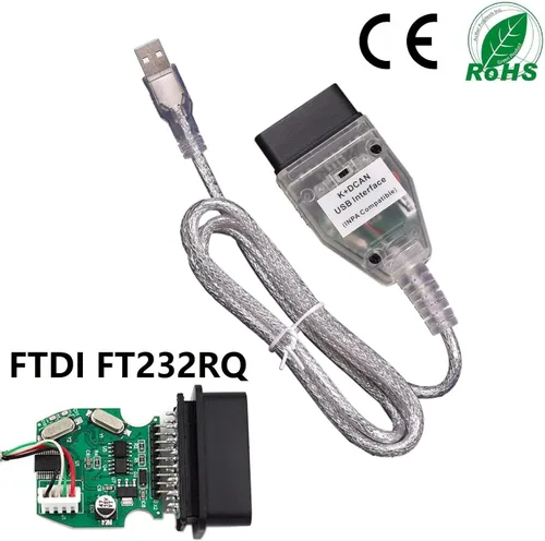 Vista 2 de BMW INPA OBD2 Cable K DCAN K+ DCAN Cable KCAN DCAN Adaptador DCAN K+ Ediabas Cable BMW (Interruptor)