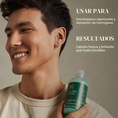 Vista 6 de Champú especial de Tea Tree, Limpieza profunda, Refresca el cuero cabelludo, Para todo tipo de cabello, especialmente cabello graso