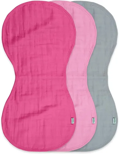 Vista 14 de green sprouts Paños de muselina para eructos hechos de algodón orgánico 4 capas absorbentes que protegen de resfriados, goteos y babas 100%