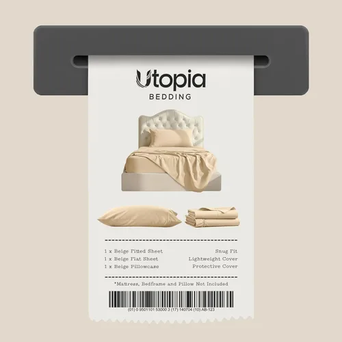 Vista 7 de Utopia Bedding - Juego de sábanas de microfibra cepillada, resistente al encogimiento y a la decoloración, de fácil cuidado, 3 piezas, tamaño Beige
