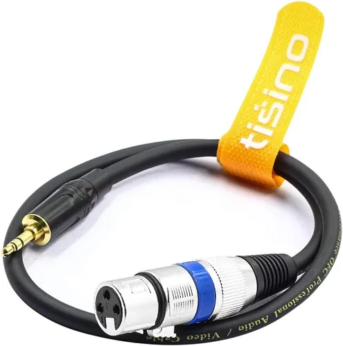 Vista 5 de Cable de XLR a 3.5mm (1/8 pulgadas) estéreo para micrófonos para videocámaras, cámaras DSLR, dispositivo de grabación de computadora y más - 1.6