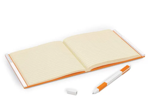 Vista 2 de LEGO Stationery - Cuaderno de bloqueo con bolígrafo de gel, color naranja