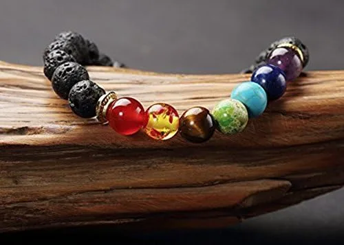 Vista 3 de Believe London - Brazalete de gemas semipreciosas para curar los chacras para hombres y mujeres cristal contra la ansiedad piedra natural