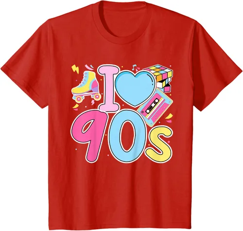 Vista 3 de I Love 90's Retro Style Nostalgia Vibe Funny 1990's Party T-Shirt Negro