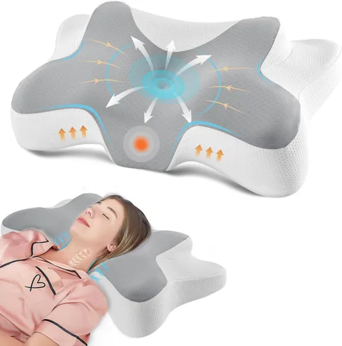 Vista 9 de DONAMA Almohada de lectura para juegos, almohada de escritorio de regazo para laptop, almohada de reposabrazos con bolsillos laterales, almohada