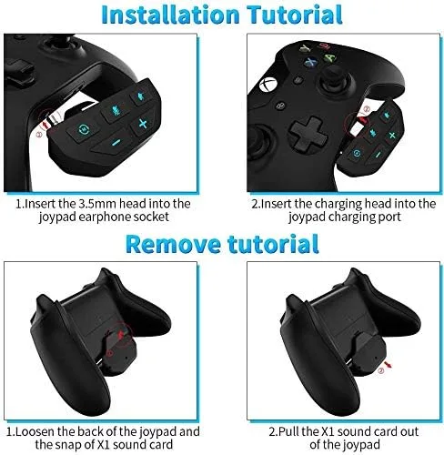 Vista 6 de QUMOX - Adaptador de auriculares para Xbox One (0.138in), color negro