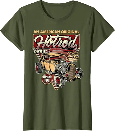 Vista 74 de Camiseta vintage Hot Rod Speed and Power para hombre Asphalt Grey