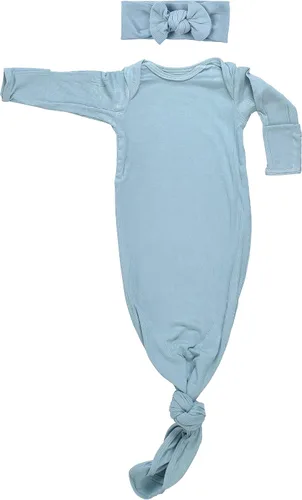 Vista 207 de Three Little Tots Vestido de corbata anudada para bebé recién nacido - Bebé
