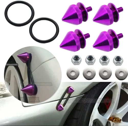 Vista 8 de x xotic tech Spike JDM Style - Parachoques para maletero de coche, tapas de escotilla de liberación rápida (negro)