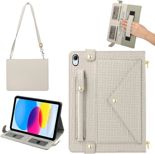 Vista 28 de Funda tipo bolso para iPad mini de 5ª/4ª/3ª/2ª/1ª generación de 7.9 pulgadas, Techcircle funda ligera tipo folio con soporte bandolera con billetera