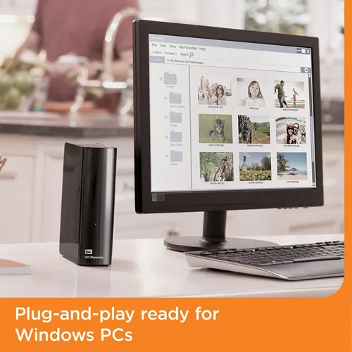 Vista 4 de WD Disco duro externo de escritorio Elements de 16 TB, USB 3.0 para almacenamiento plug-and-play - WDBWLG0160HBK-NESN