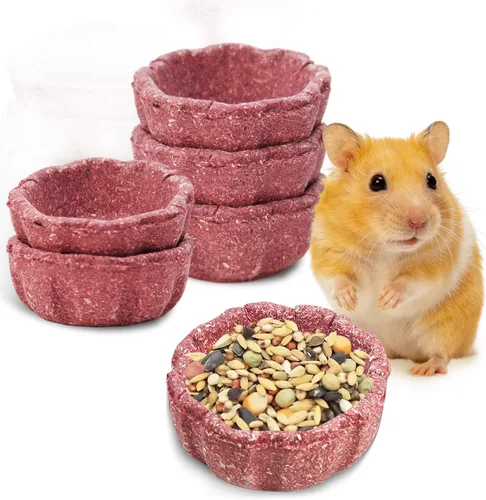 Vista 10 de BNOSDM 12 unidades de hámster comestible de Timothy Heno masticable Premium Timothy Bowl Conejo golosinas para masticar dientes Chinchilla Masticar