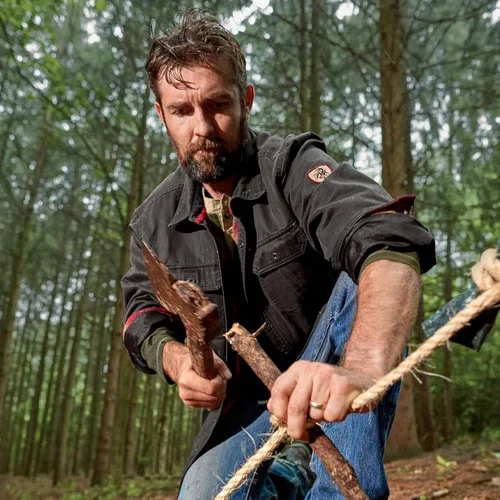 Vista 3 de Legendary Whitetails Chaqueta de camisa de franela con forro para hombre, de algodón encerado resistente al agua