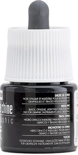 Vista 2 de Pebeo Graphic India - Tinta (1.5 fl oz), color negro