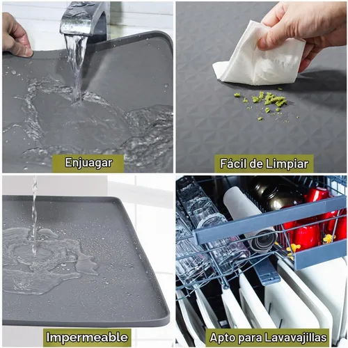 Vista 5 de 2 fundas para lavadora y secadora de 25.6 x 25.6 pulgadas, silicona Gris