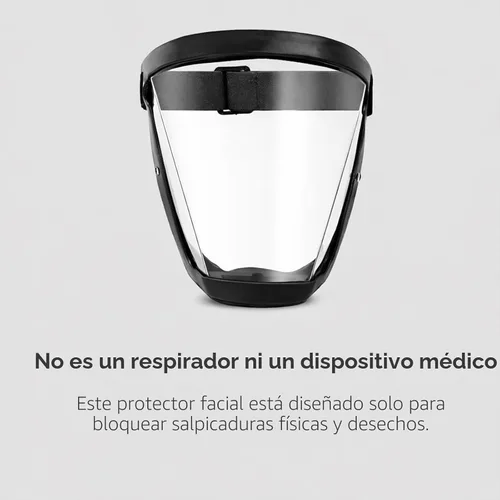 Vista 8 de Máscara de protección facial antivaho de alta definición para adultos (color negro mejorado).