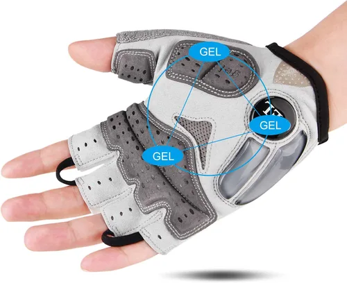 Vista 2 de CXWXC Guantes de ciclismo para hombres y mujeres Guantes de gel transpirable para bicicleta de montaña Guantes de bicicleta antideslizantes