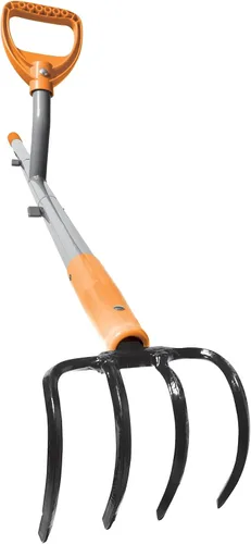 Vista 6 de ErgieShovel ERG-BWRK16 Rastrillo de Arco de Acero Reductor de Tensión Resistente a Impactos, 16 Dientes, Eje de 54 Pulgadas, con Segundo Mango