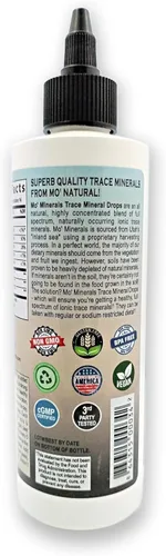 Vista 4 de Mo' Minerals - Gotas minerales traza Más de 72 minerales de traza iónico 8 onzas 8 oz bottle, re-mineralizes water, daily wellness support