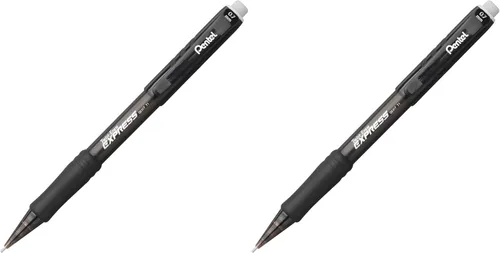 Vista 7 de Pentel® Twist-Erase® Express - Portaminas (0.028 in, barril negro, 12 unidades)