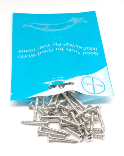 Vista 7 de Tornillos de madera Phillips de acero inoxidable 304 con cabeza de truss #6 x 1, 100 tornillos autorroscantes by IMSCREWS plateado