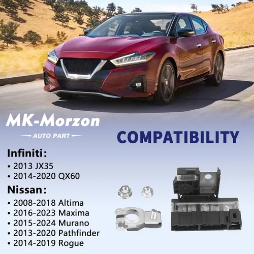 Vista 3 de 926-001 Kit de terminales de fusible de batería positiva compatible con Infiniti JX35 QX60 Nissan Altima Maxima Murano Rogue Reemplaza# 24380-3JA1A