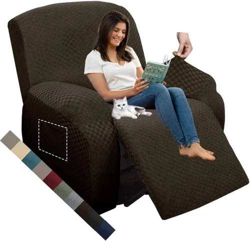 Vista 30 de MAXIJIN funda para sofá de 4 piezas, para sofás de 3 plazas, muy elástica, no se desliza, para perros, para mascotas, protector elástico de muebles