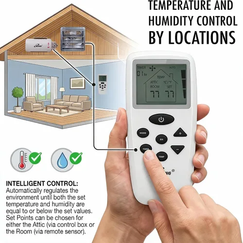 Vista 5 de iLIVING ILG8SFRC - Kit de control remoto inteligente con termostato programable, humidistato, controlador de velocidad de estado sólido