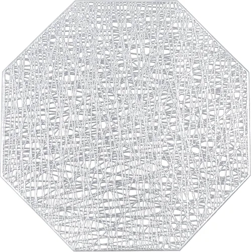 Vista 13 de U'Artlines Manteles individuales metálicos huecos de vinilo antideslizante con aislamiento térmico para mesa de cocina (21102 dorado, 6 unidades)