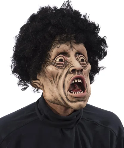 Vista 2 de Zagone Studios Máscara de personaje gritando masculino de talla única, color marrón, Beige Bronceado