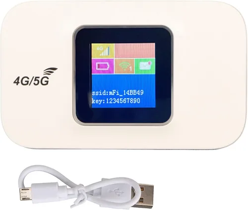 Vista 7 de Sanpyl Enrutador WiFi 4G, enrutador de punto de acceso móvil 4G con ranura para tarjeta micro SIM, batería de 3000 mAh, enrutadores de viaje