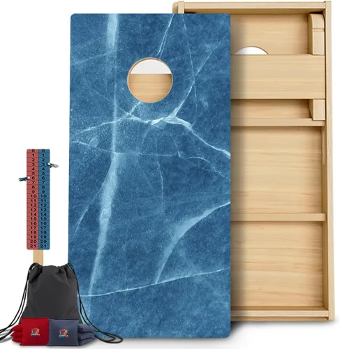 Vista 20 de CornholeGamesUSA Pro - Juego de tablas de Cornhole Fabricado en Estados Unidos Abedul báltico 3/4 Sin rebote Patas triples gruesas Dos 132