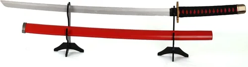 Vista 3 de WANLIAN Soporte Katana para cuchillos Samurái, soporte de acrílico horizontal para exhibir espada Katana Samurai (negro)