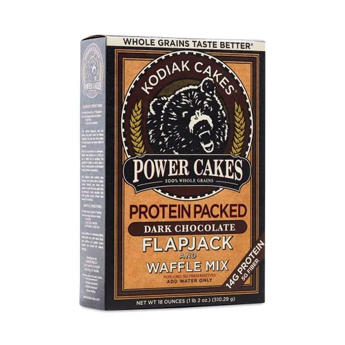 Vista 8 de PPasteles Kodiak grano integral combinación de Power Cakes Flapjack y Waffle, original suero de leche, 20 onzas (1lbs 4 onzas)