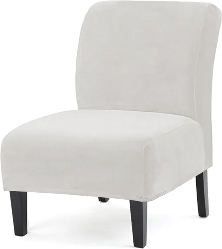 Vista 14 de UCCONO Fundas para sillas decorativas sin brazos, pantuflas de terciopelo grueso para sillas grandes de hotel, protector de muebles extraíble