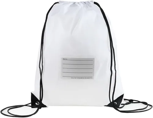 Vista 18 de CODOBON Paquete de 20 bolsas con cordón, mochila de cuerda de dibujo a granel, bolsa de bricolaje para gimnasio, deportes, bolsa para mujeres